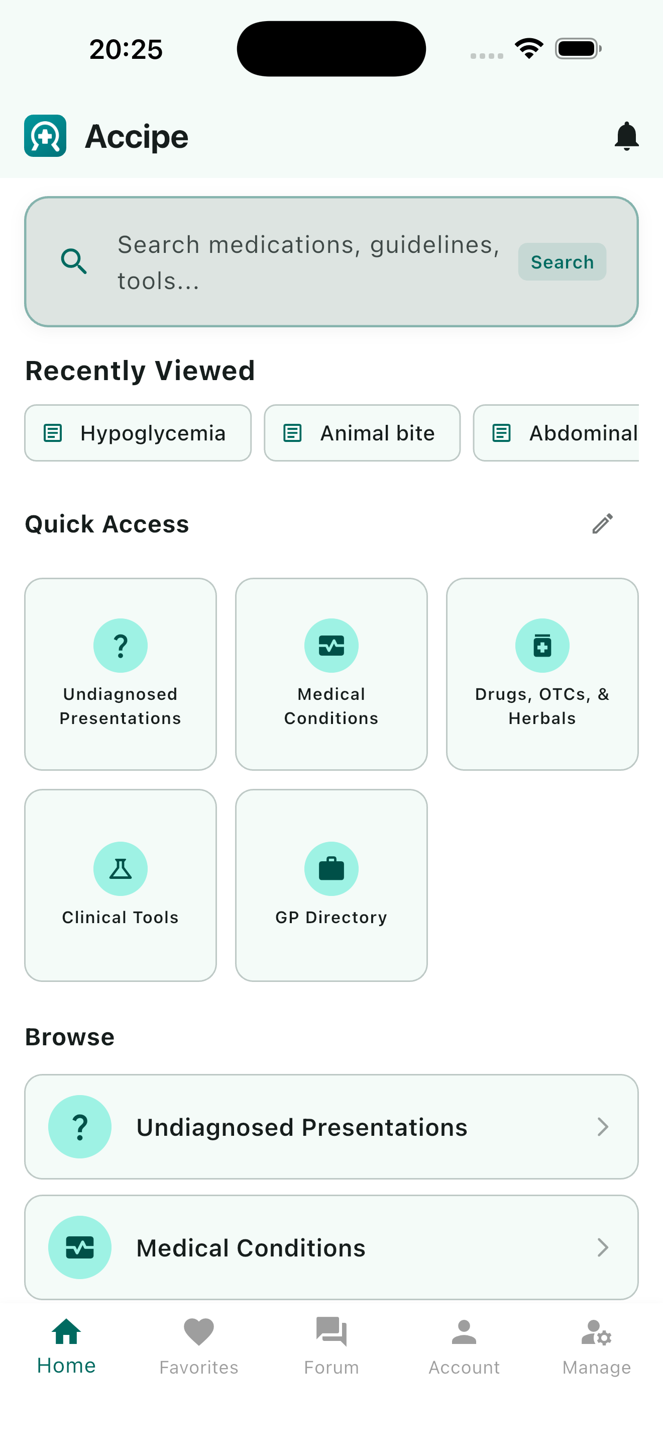 Accipe app screenshot