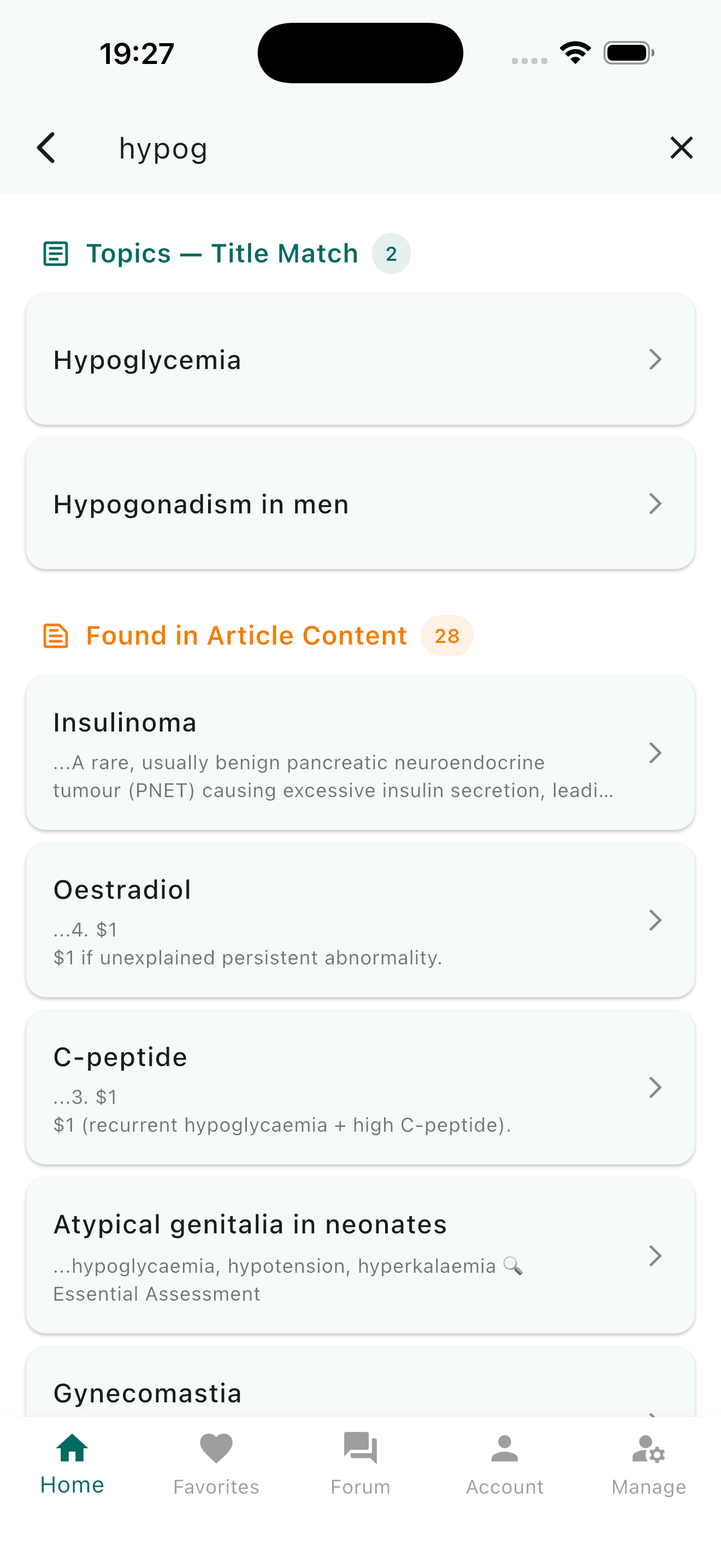 Clinical smart search