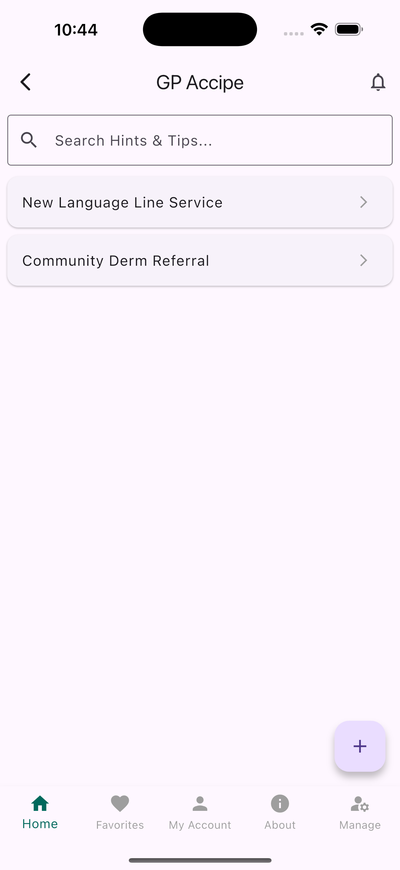 Referrals list