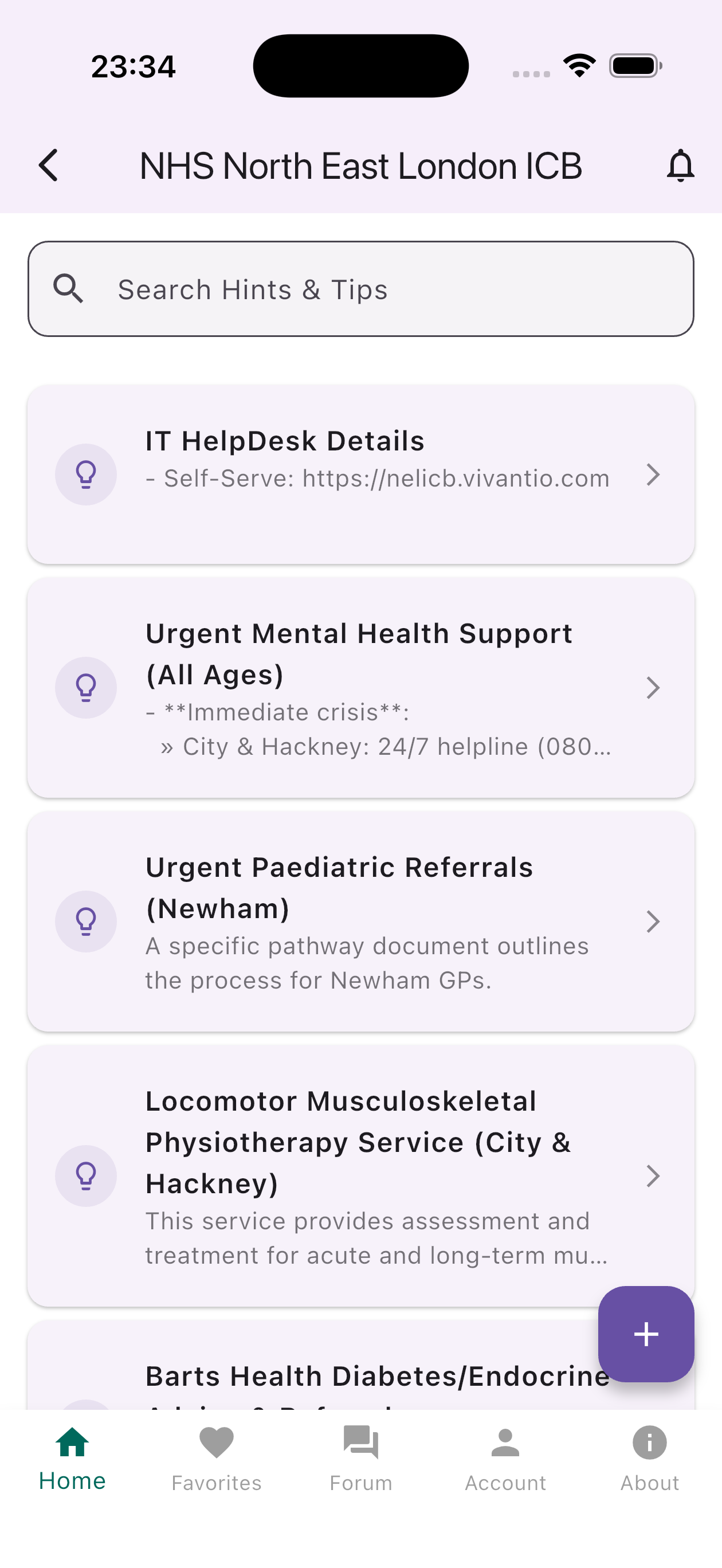 Screenshot of Referral Pathways